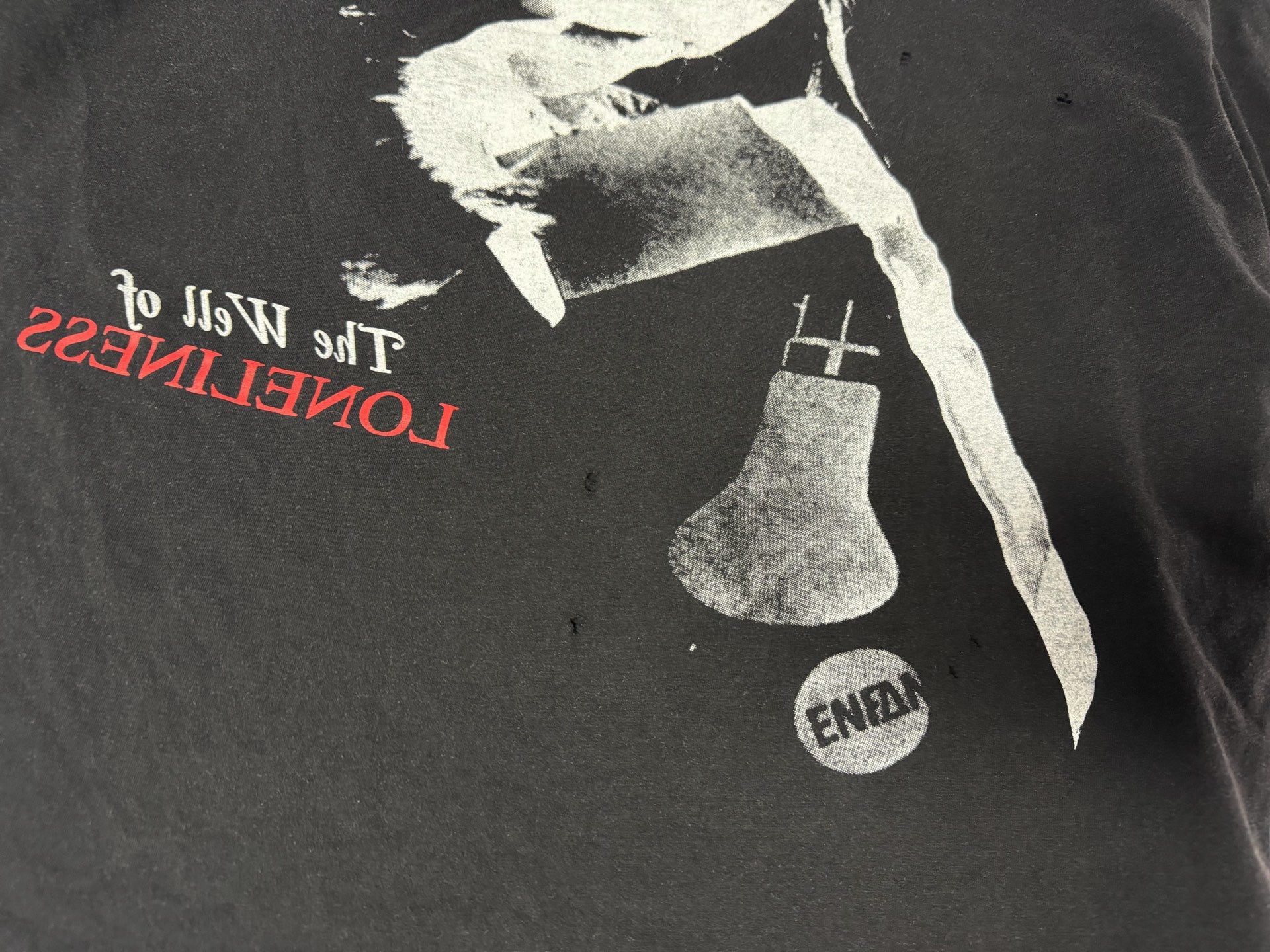 ER Distressed Loneliness Washed Black T-Shirt™*