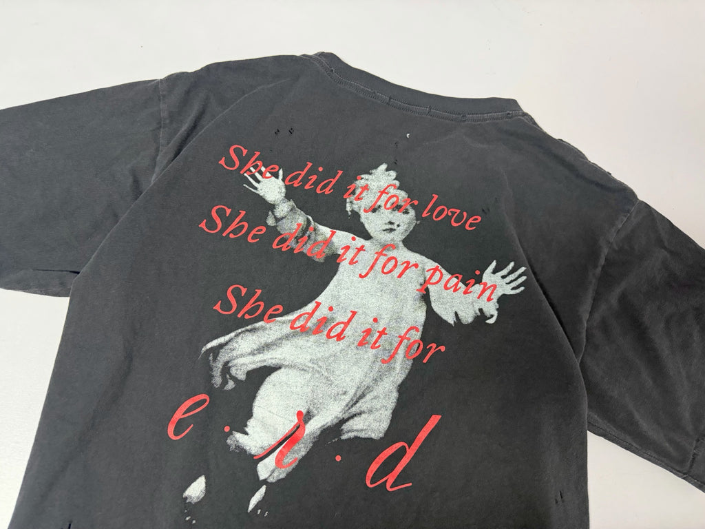 ER Distressed Loneliness Washed Black T-Shirt™*