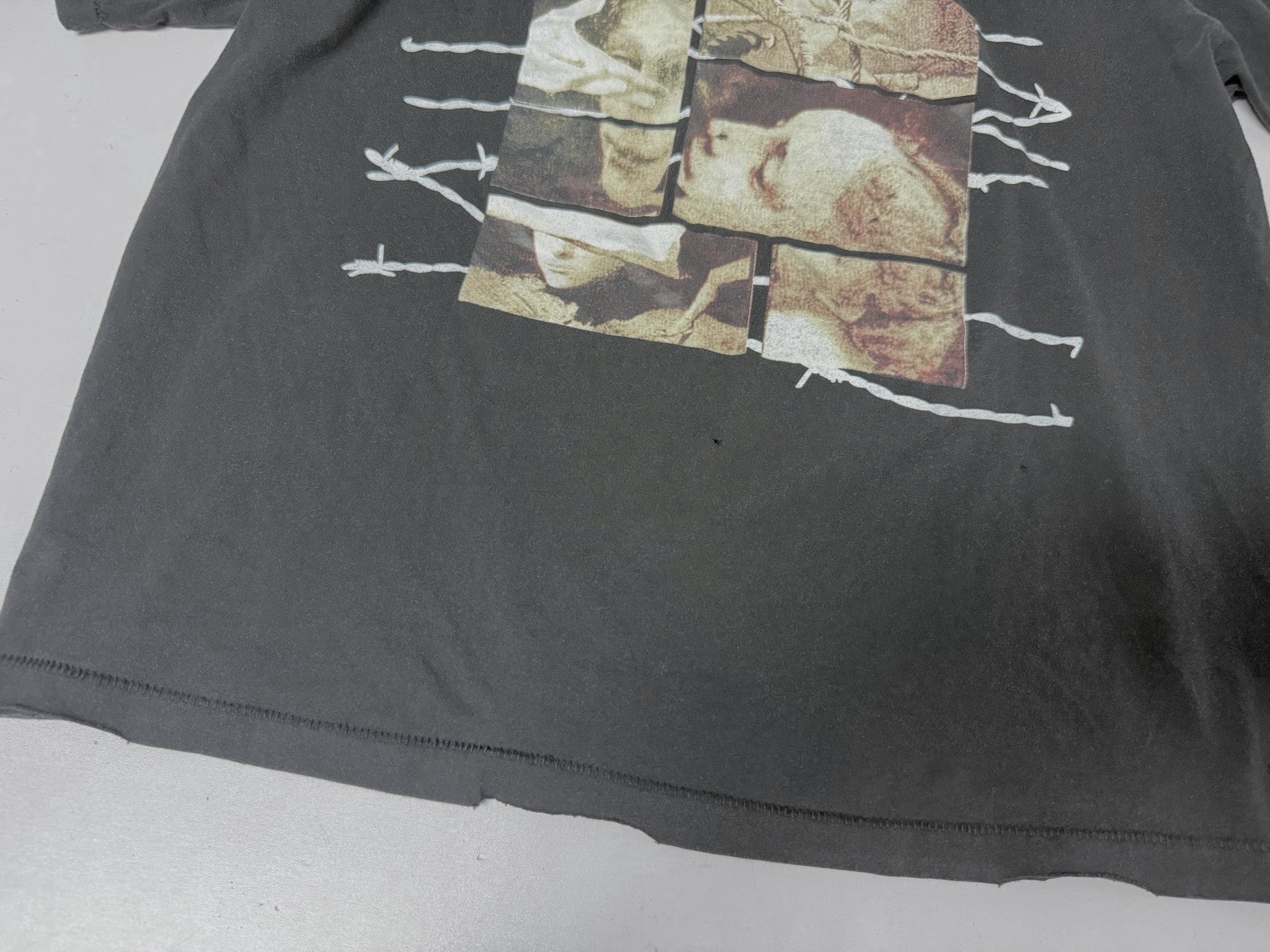 ER* Red Sade Graphic Washed Black T-Shirt™