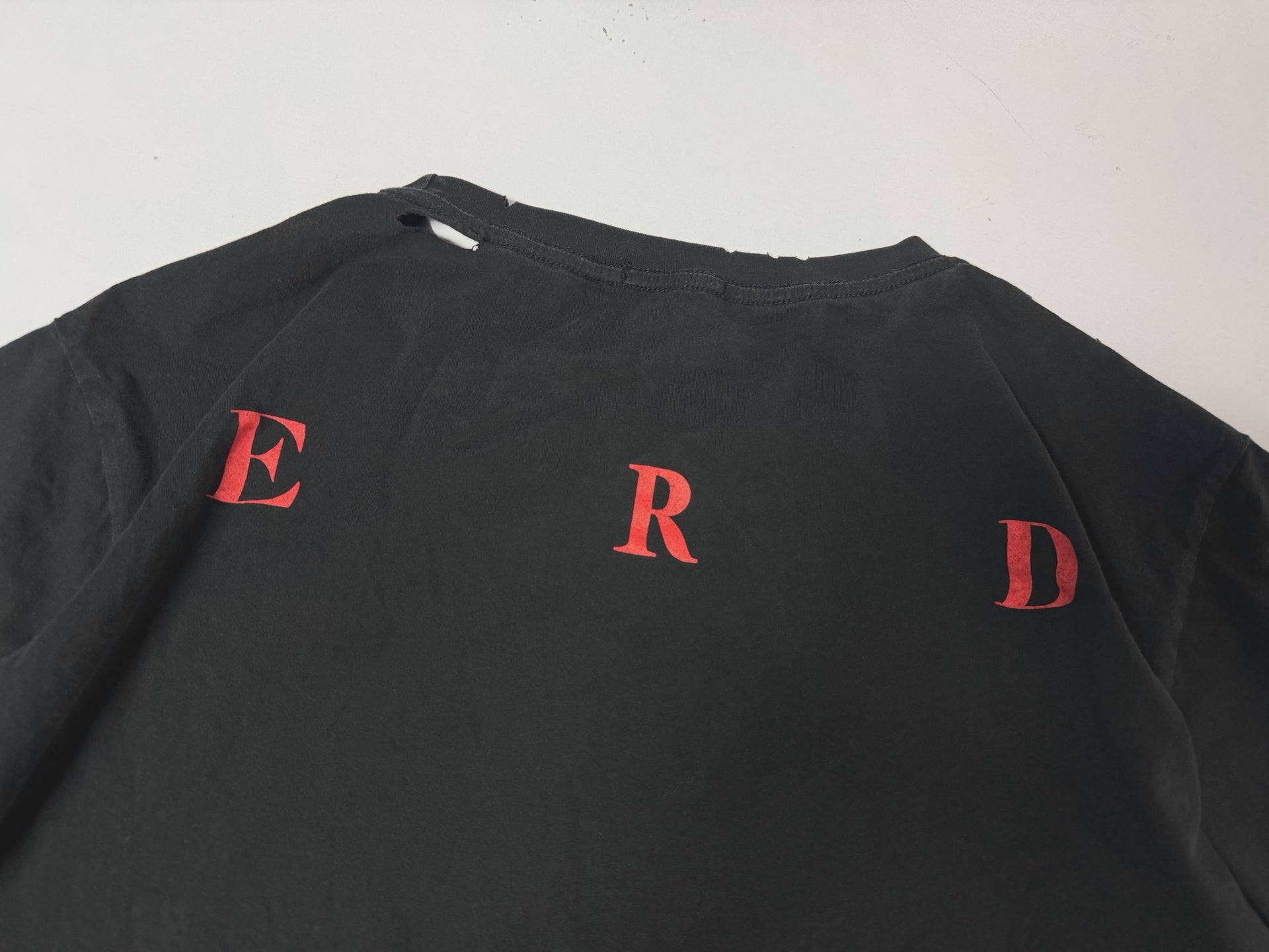 ER* Red Sade Graphic Washed Black T-Shirt™