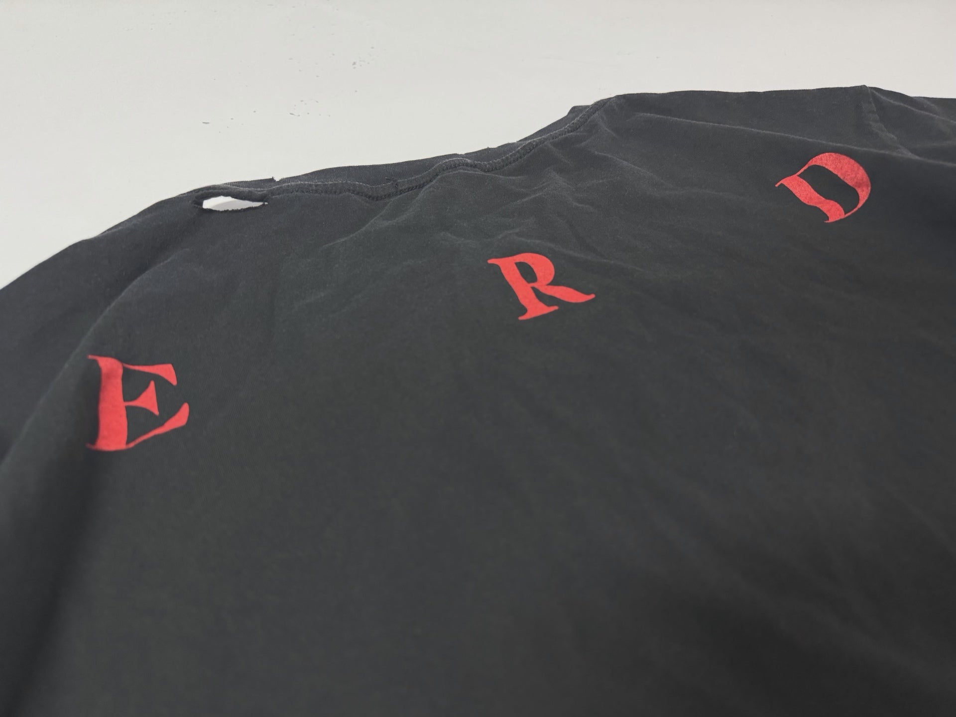 ER* Red Sade Graphic Washed Black T-Shirt™