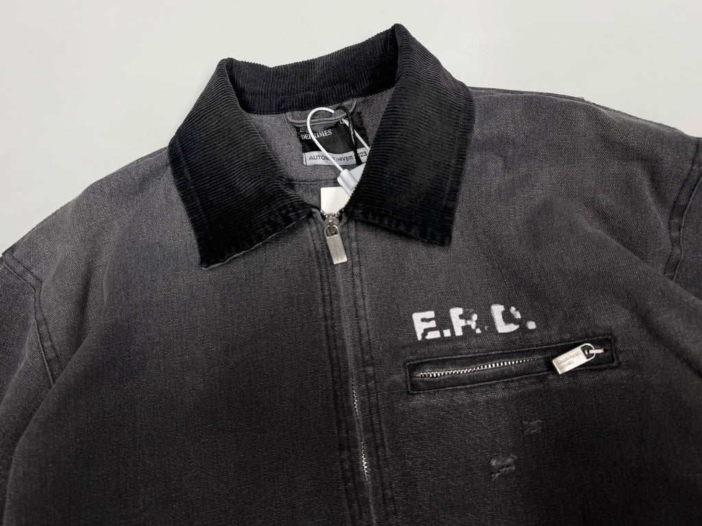 ER* Distressed Black Collar Gray Work Jacket™