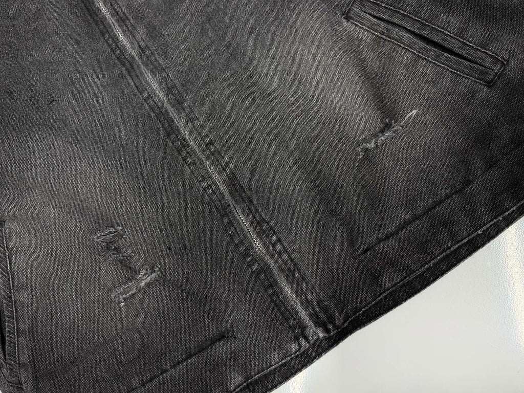 ER* Distressed Black Collar Gray Work Jacket™