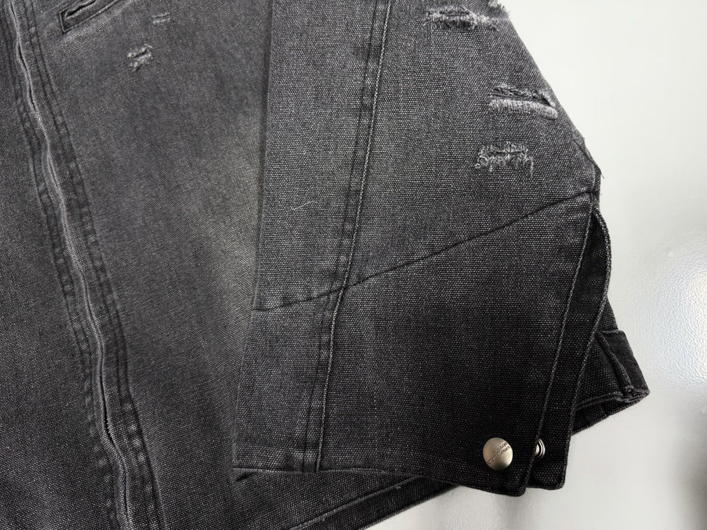 ER* Distressed Black Collar Gray Work Jacket™