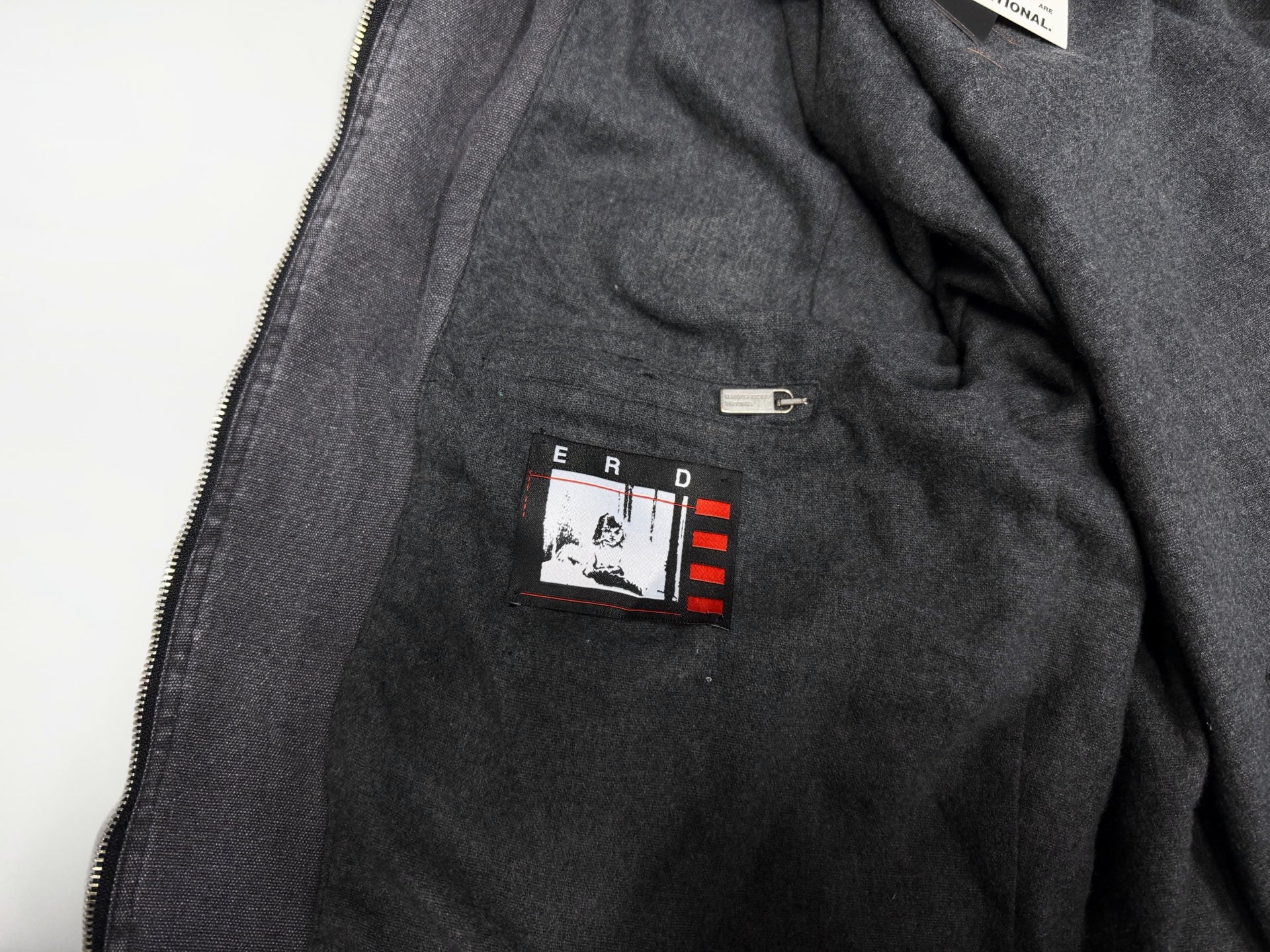 ER* Distressed Black Collar Gray Work Jacket™