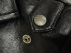ER* Embroidered Graphic Black Leather Jacket™