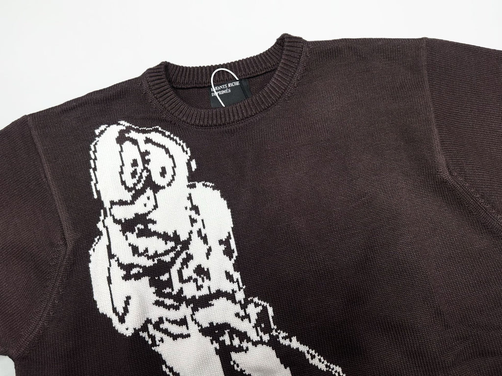 ER* Cartoon Graphic Maroon Knit Sweater™