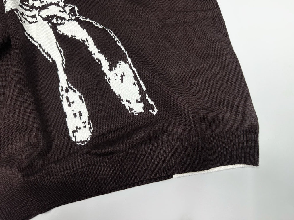 ER* Cartoon Graphic Maroon Knit Sweater™