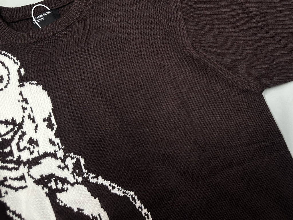 ER* Cartoon Graphic Maroon Knit Sweater™