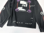 ER* Sleeve Print Washed Black Long Sleeve Shirt™
