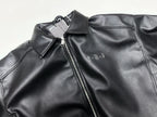 ER* Painter's Wives Black Leather Bomber Jacket™