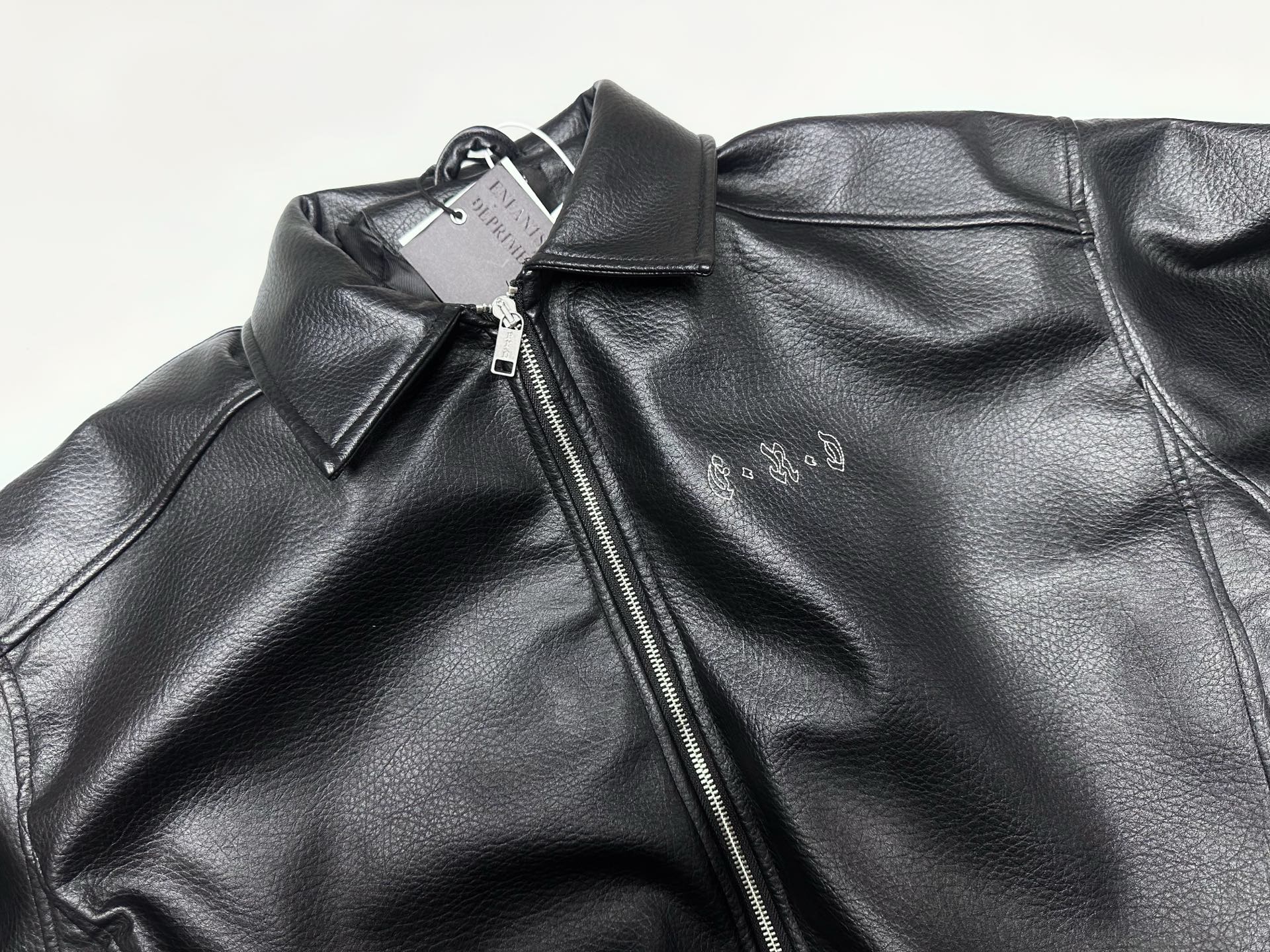 ER* Painter's Wives Black Leather Bomber Jacket™