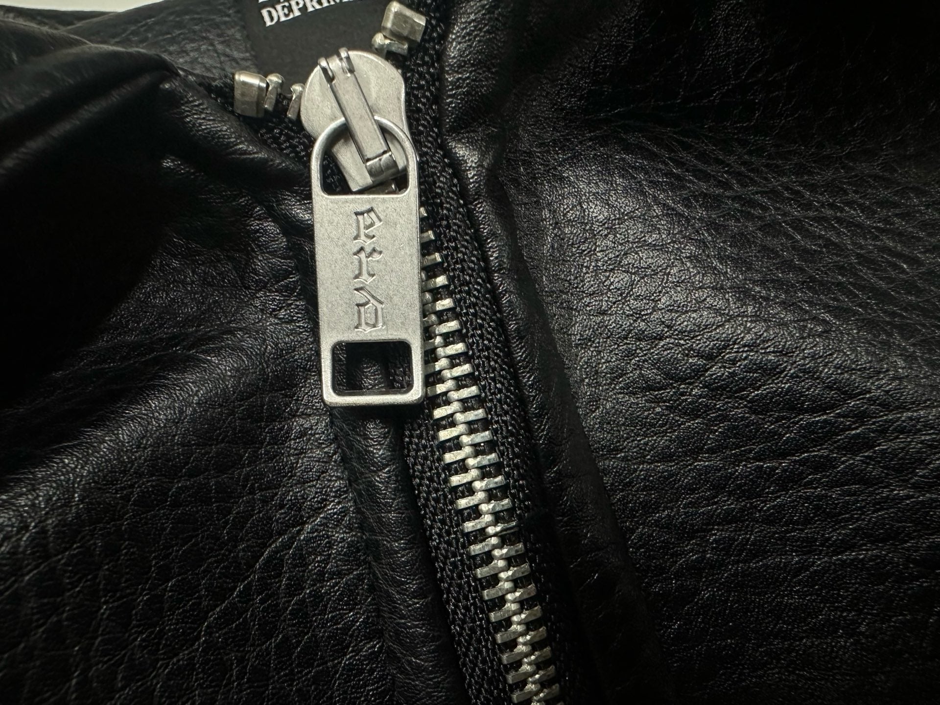 ER* Painter's Wives Black Leather Bomber Jacket™