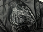 ER* Painter's Wives Black Leather Bomber Jacket™