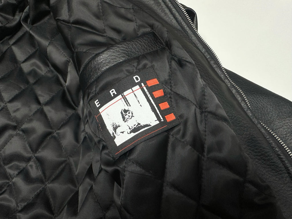 ER* Painter's Wives Black Leather Bomber Jacket™