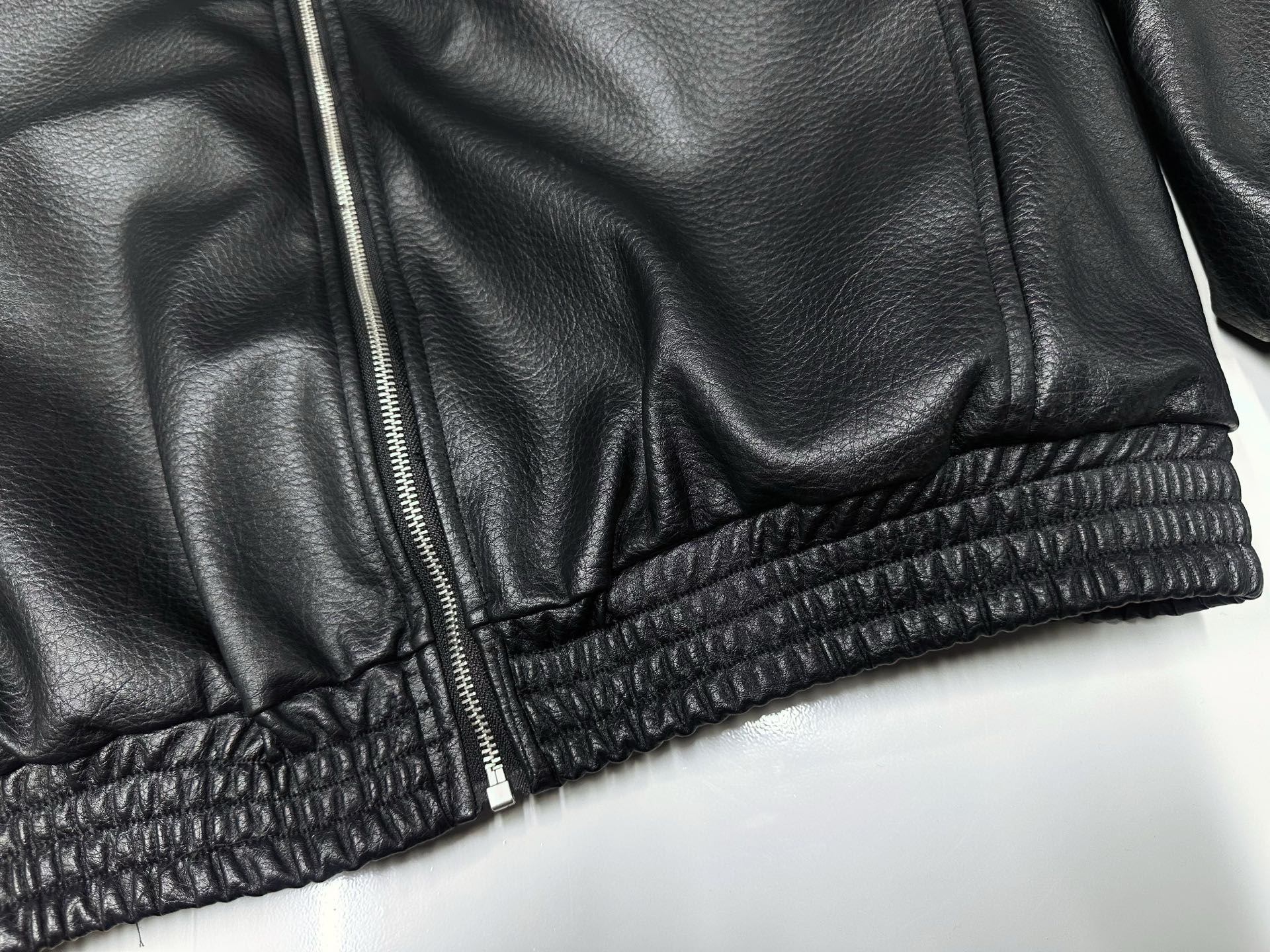 ER* Painter's Wives Black Leather Bomber Jacket™