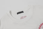 Pink & White Embroidered Cross White T-Shirt™