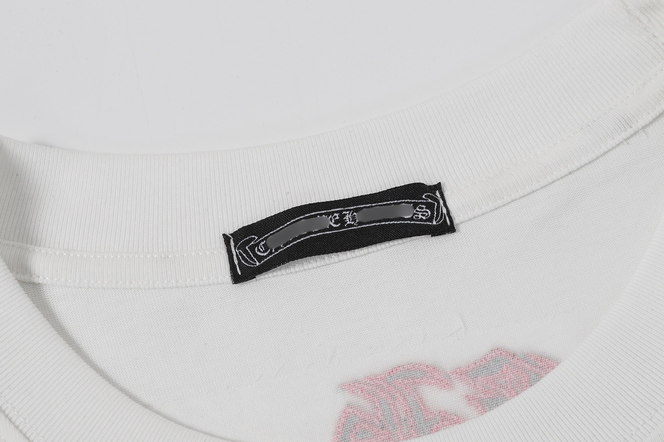 Pink & White Embroidered Cross White T-Shirt™