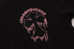 Pink & Black Embroidered Cross Black T-Shirt™