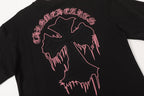 Pink & Black Embroidered Cross Black T-Shirt™