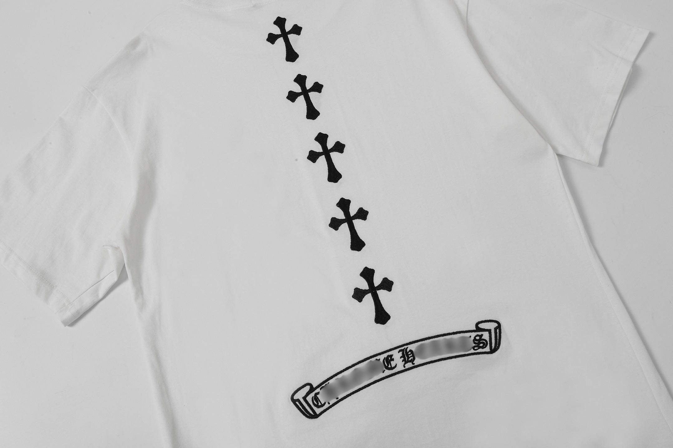 Vertical Cross Horseshoe Logo White T-Shirt™