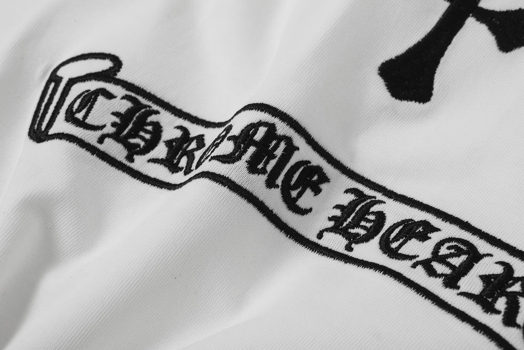Vertical Cross Horseshoe Logo White T-Shirt™