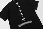 Vertical Cross Horseshoe Logo Black T-Shirt™