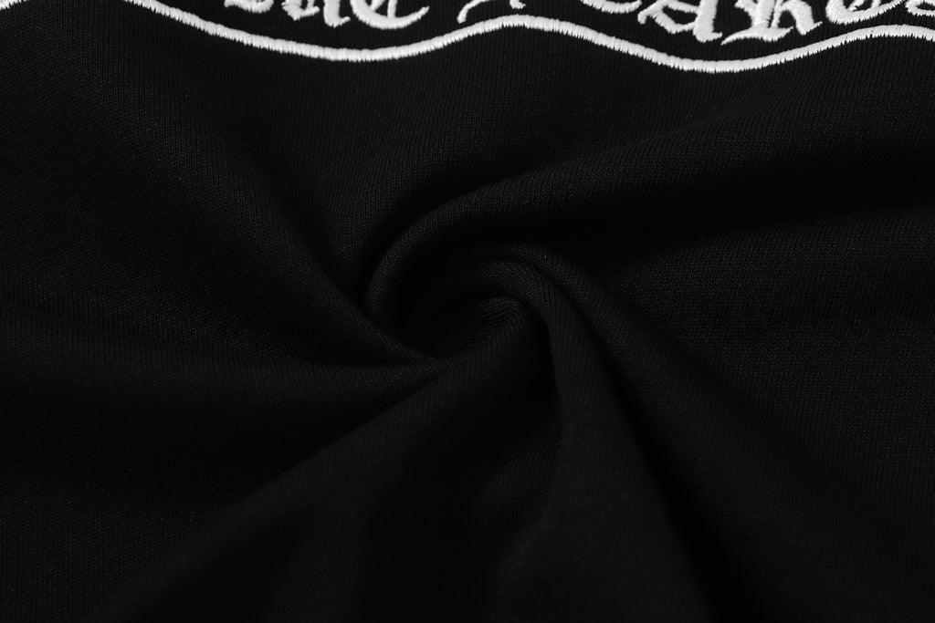 Vertical Cross Horseshoe Logo Black T-Shirt™