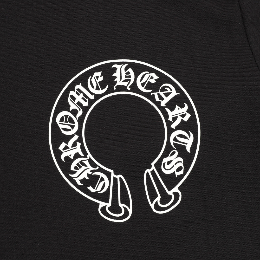 Ornate Double Cross Horseshoe Black T-Shirt™