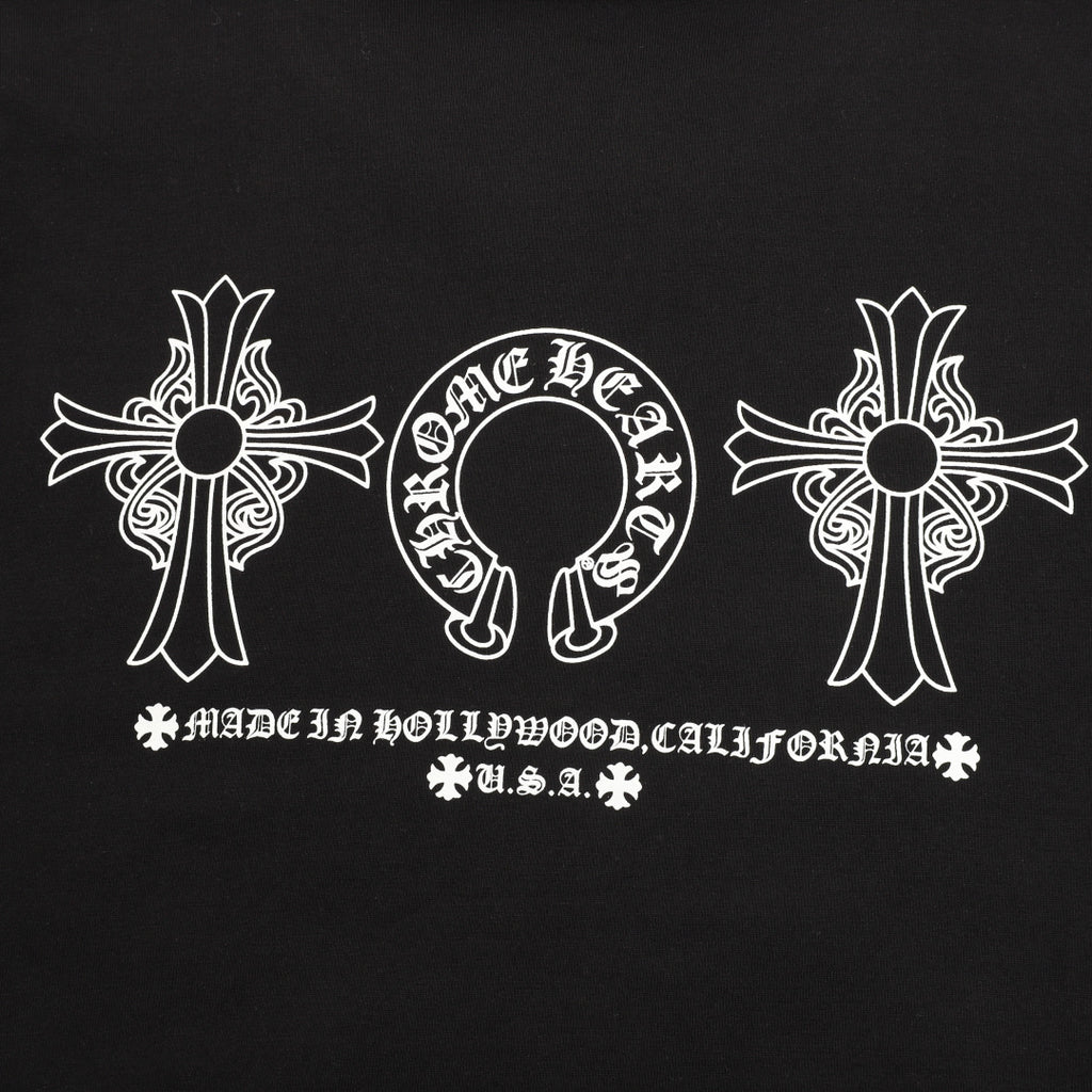 Ornate Double Cross Horseshoe Black T-Shirt™