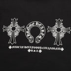Ornate Double Cross Horseshoe Black T-Shirt™