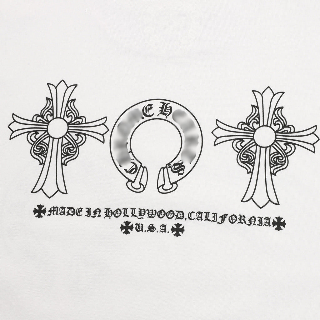 Ornate Double Cross Horseshoe White T-Shirt™