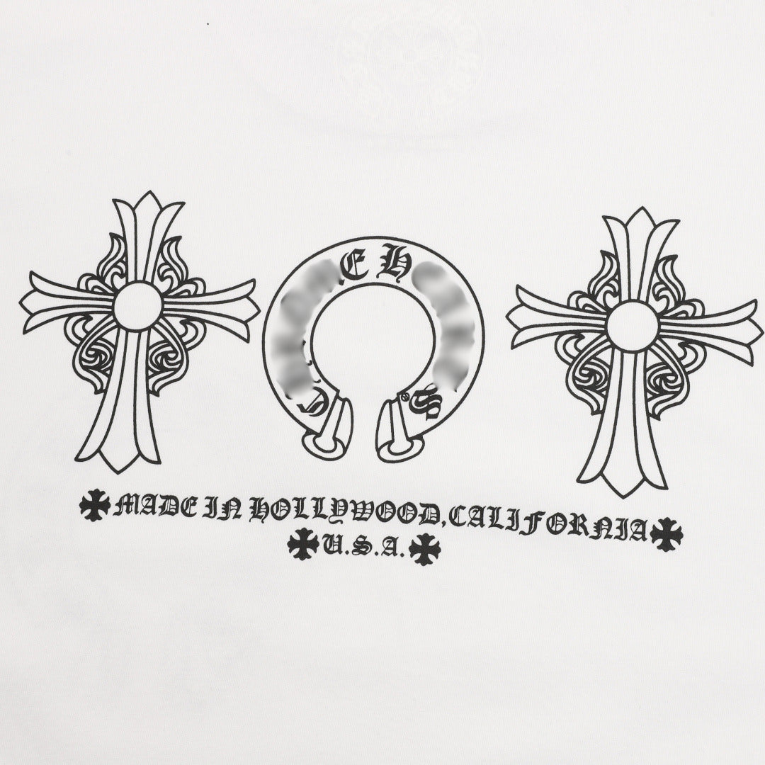 Ornate Double Cross Horseshoe White T-Shirt™