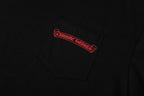 Red Pocket Logo Black T-Shirt™