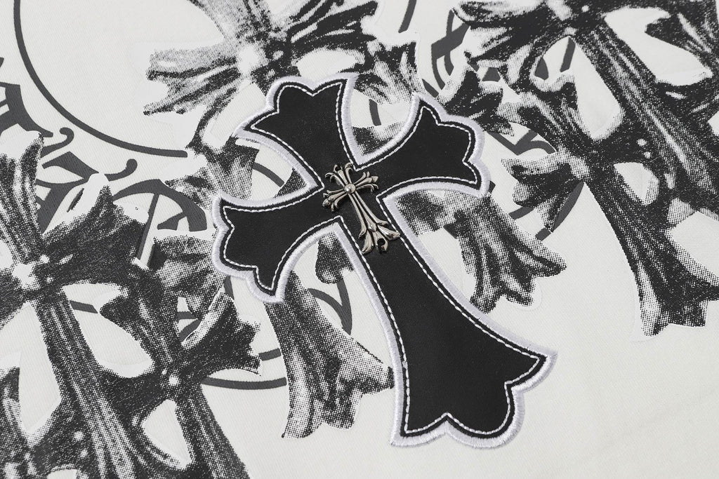 Cemetery Cross Patch White T-Shirt™