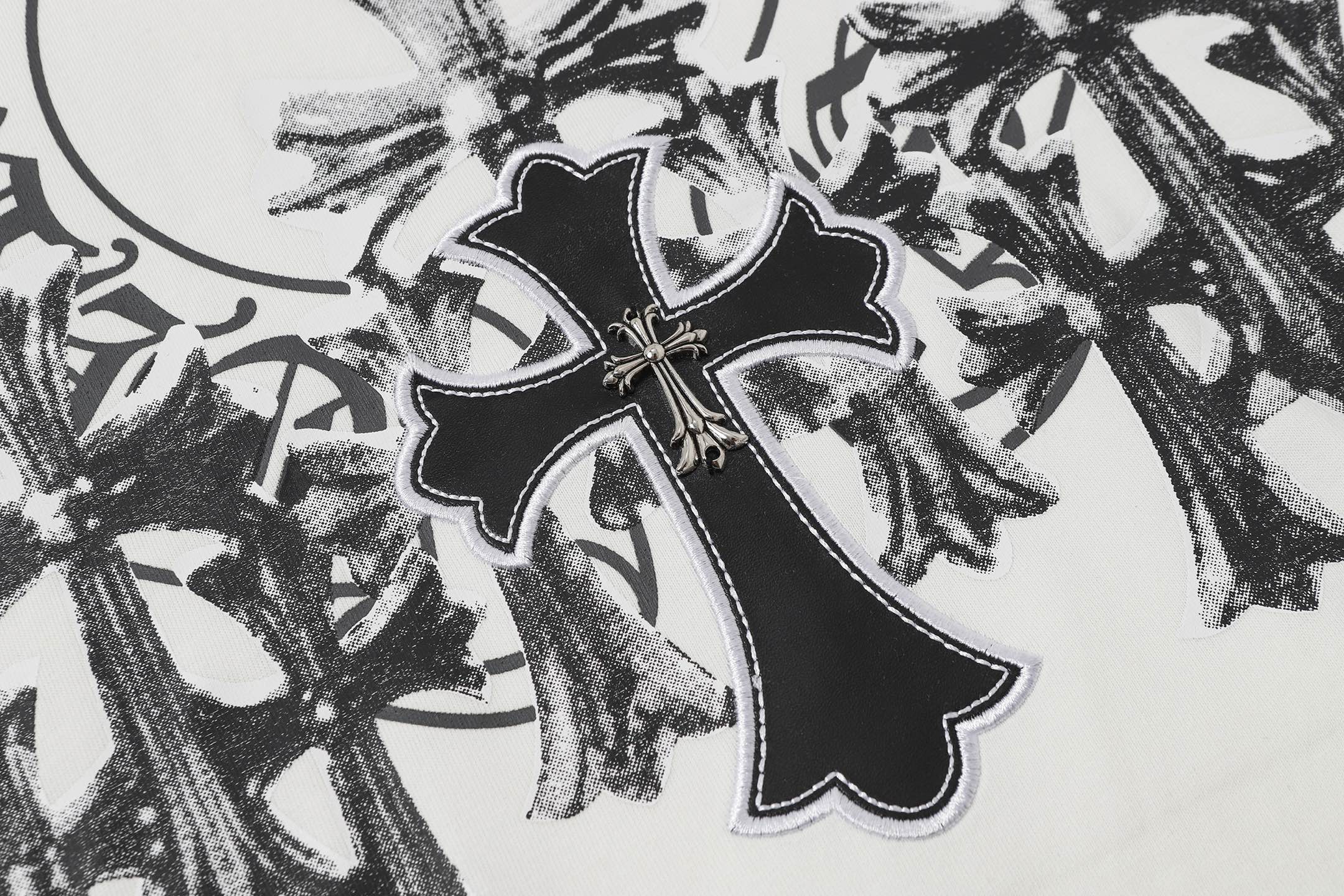 Cemetery Cross Patch White T-Shirt™