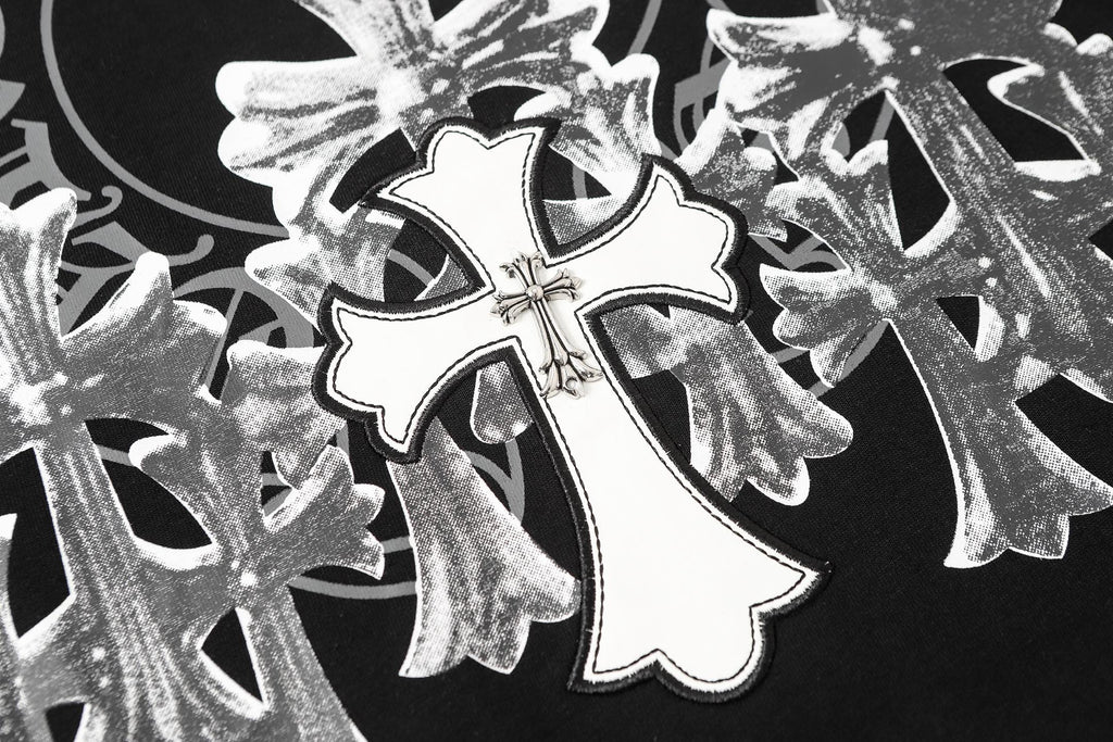 Cemetery Cross Patch Black T-Shirt™