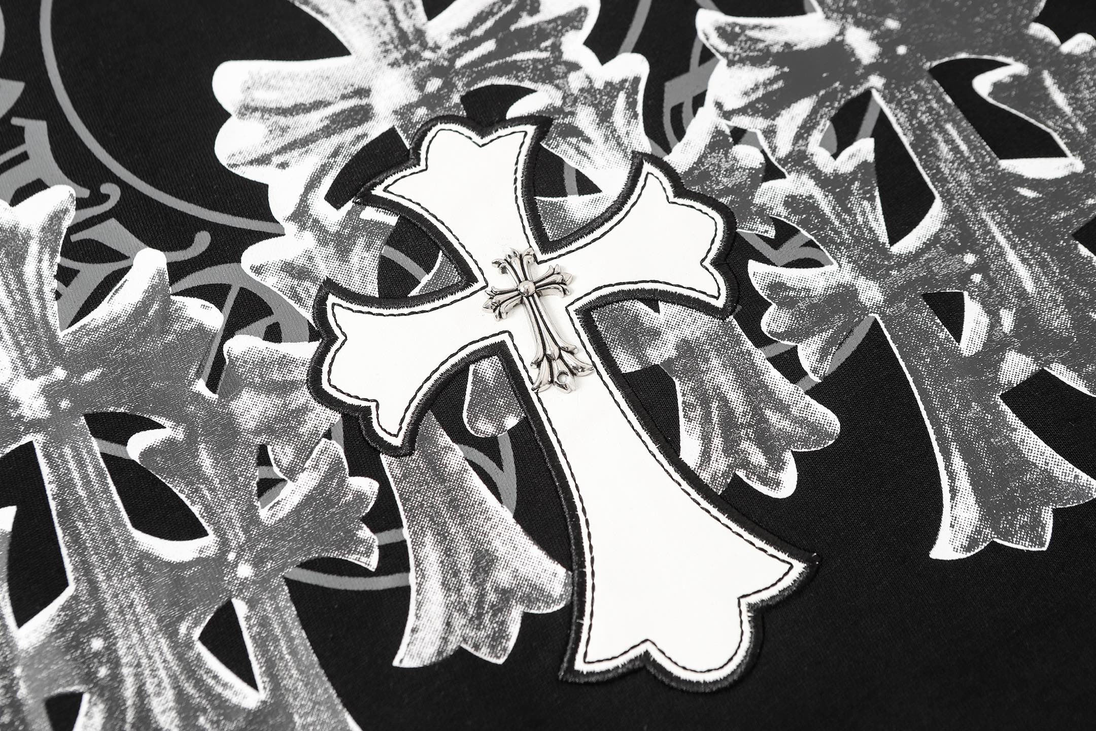 Cemetery Cross Patch Black T-Shirt™