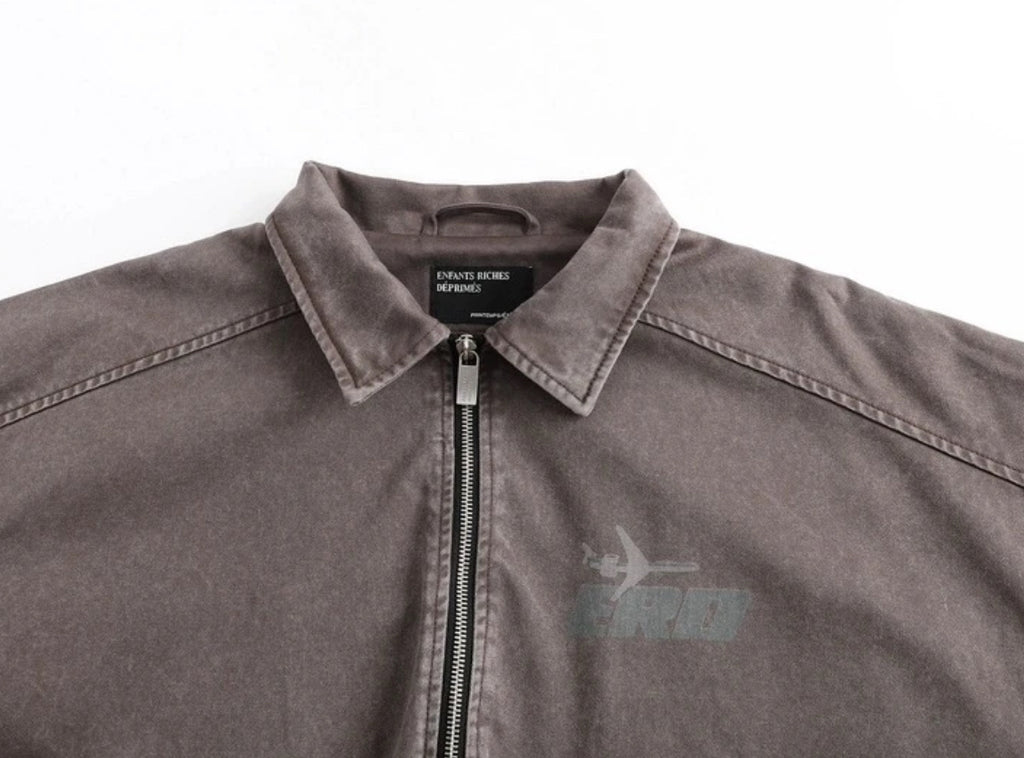 ER* Faded Graphic Brown Bomber Jacket™