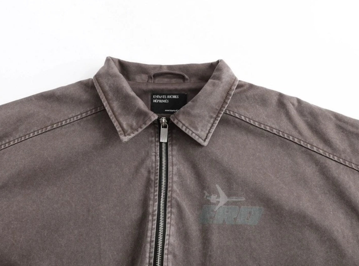 ER* Faded Graphic Brown Bomber Jacket™