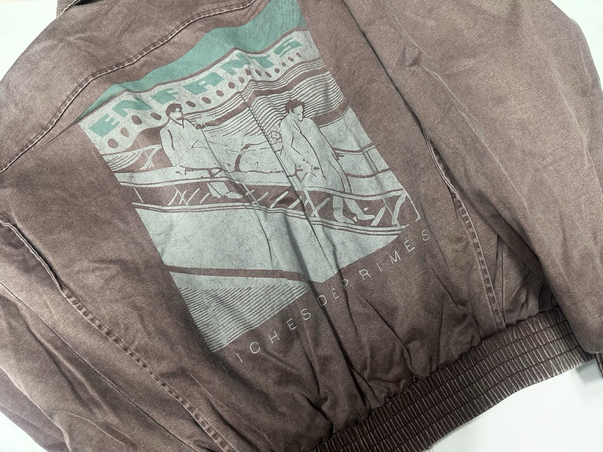 ER* Faded Graphic Brown Bomber Jacket™
