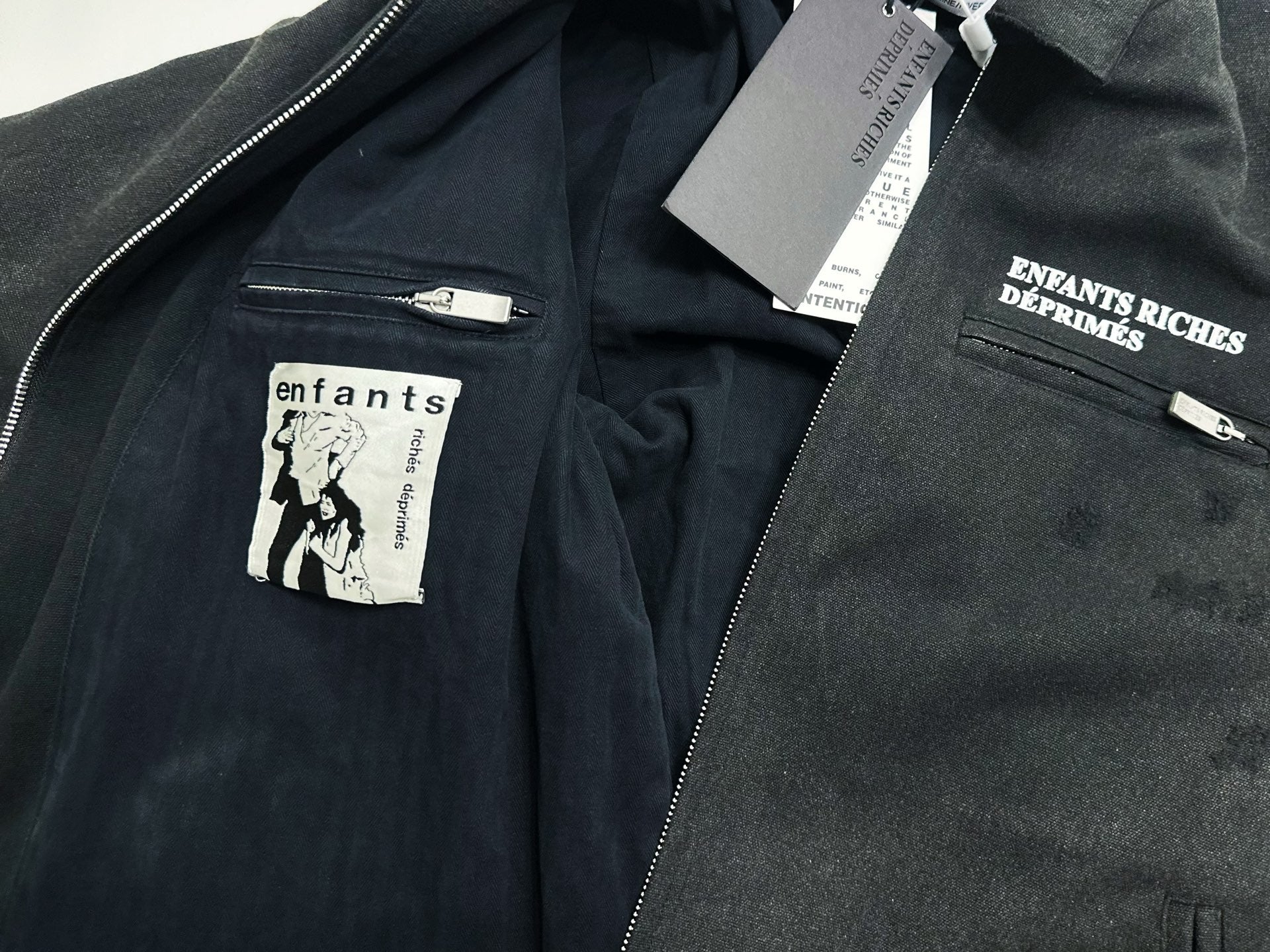ER* Distressed Washed Black Work Jacket™