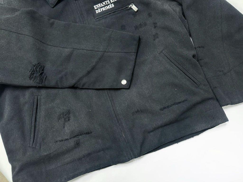 ER* Distressed Washed Black Work Jacket™