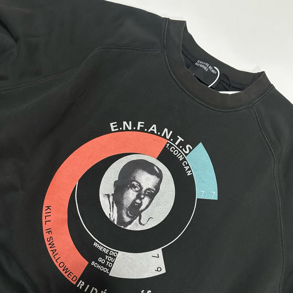 ER* Typography Portrait Washed Black Sweater™