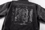 ER* Distressed Back Graphic Black Work Jacket™
