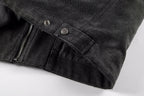 ER* Distressed Back Graphic Black Work Jacket™