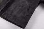 ER* Distressed Back Graphic Black Work Jacket™