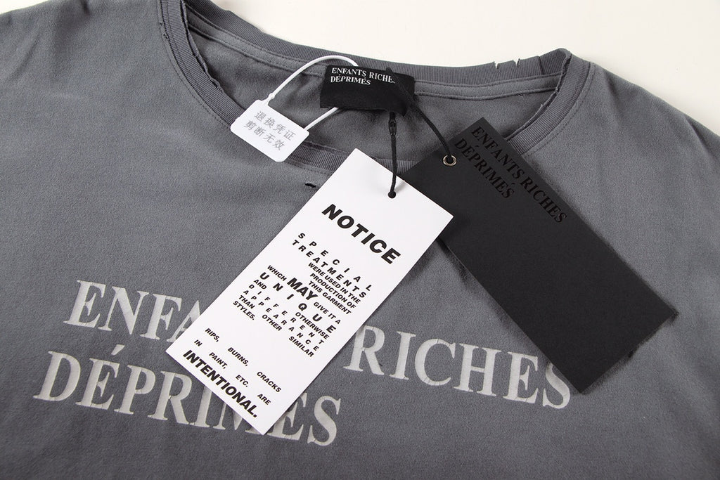 ER* Distressed Logo Gray T-Shirt™