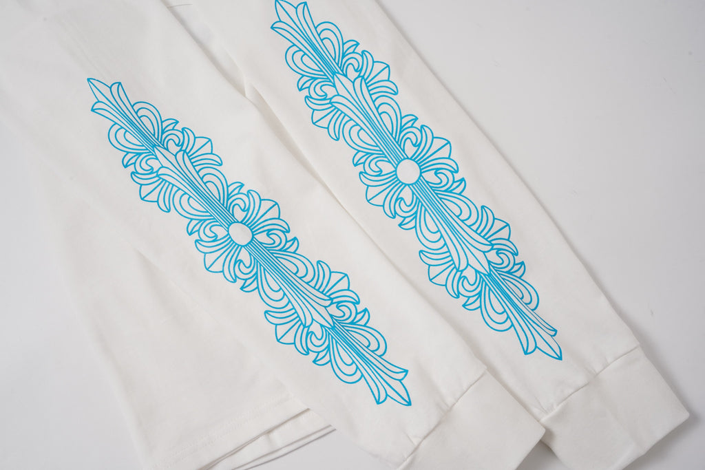 Blue Horseshoe Pocket White Long Sleeve™