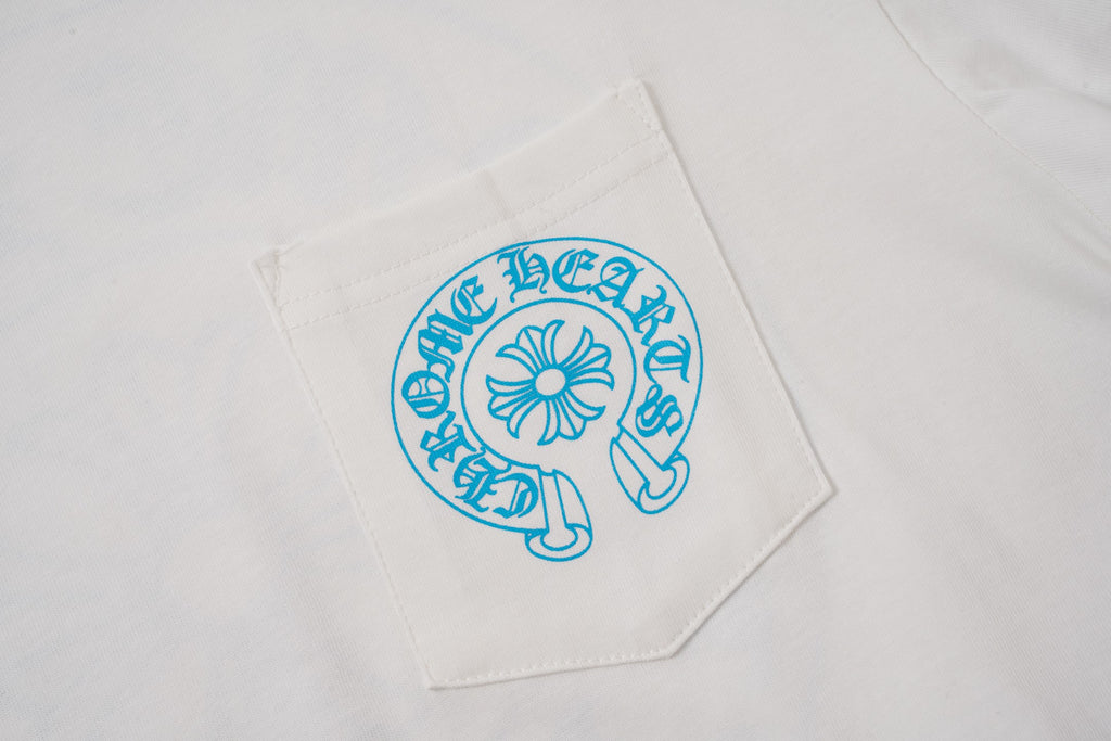 Blue Horseshoe Pocket White Long Sleeve™